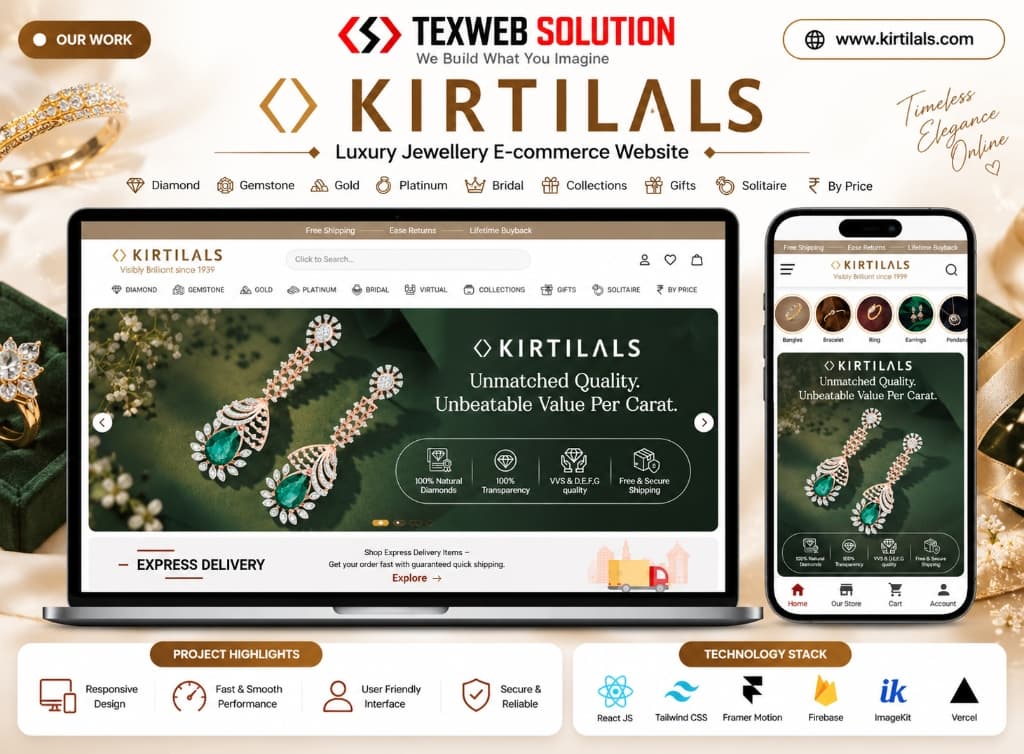 Kirtilals : Luxury Jewellery E-commerce