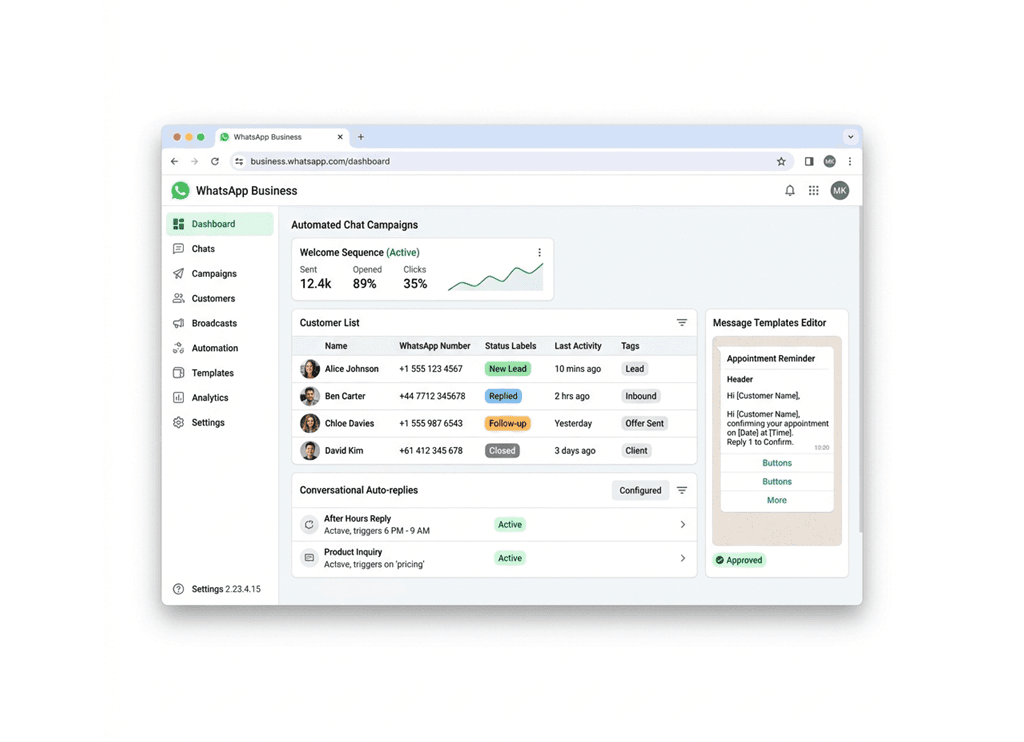 WhatsApp Business Automation